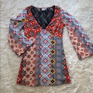 ASOS boho style dress multicolor